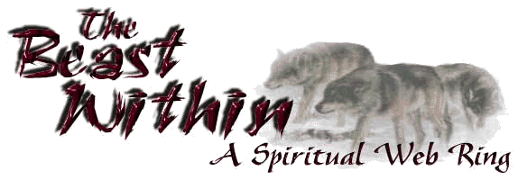 The Beast Within. A Spiritual Web Ring. Title Logo.